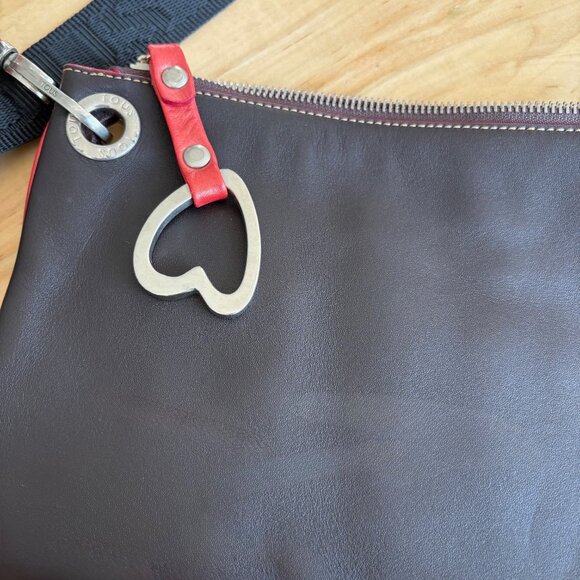 TOUS Crossbody Purse Bag in Brown Leather With Embossed Design - Picture 6 of 10